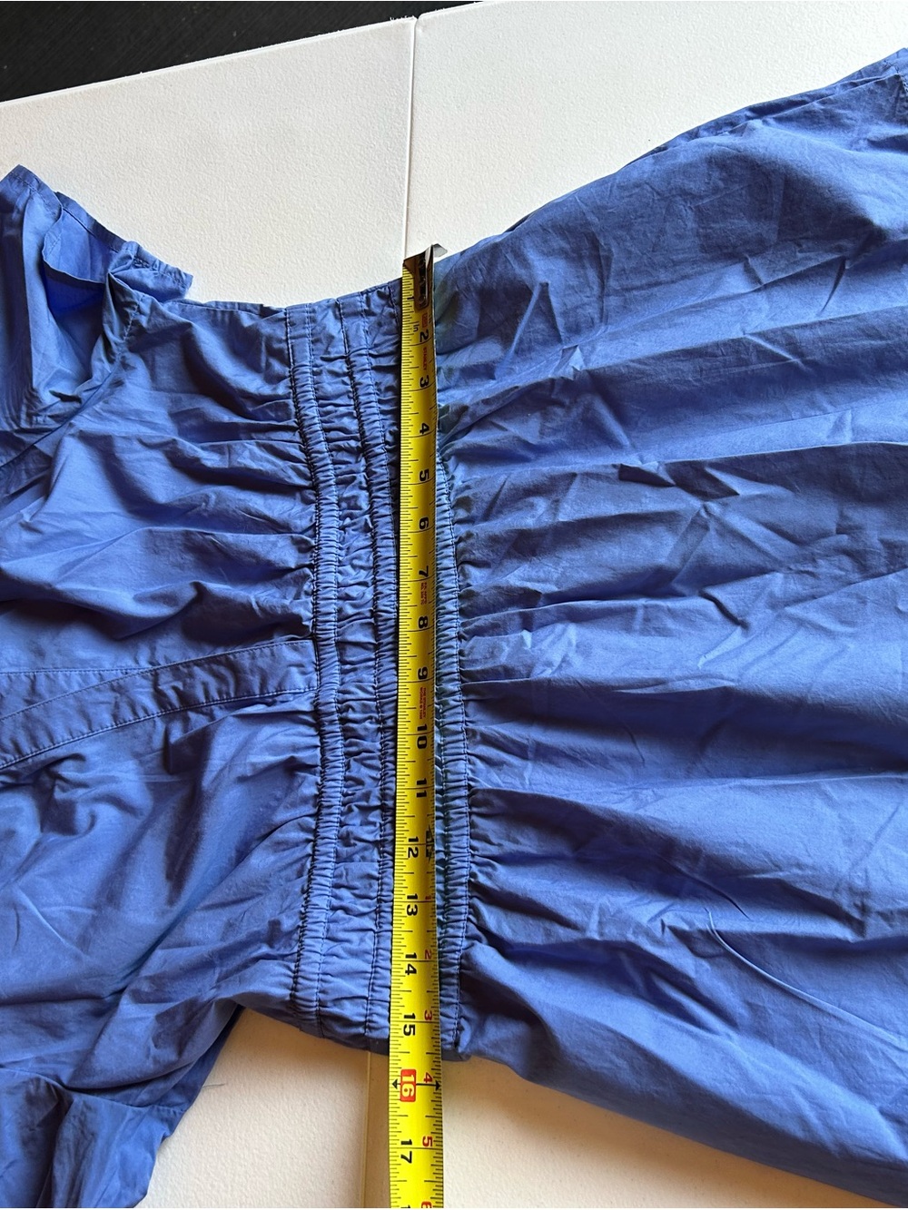 Quince Cornflower Blue V-Neck Tiered Maxi Dress new! Organic cotton!!! - Picture 14 of 15